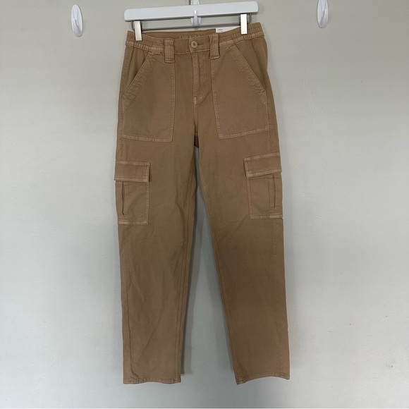 American Eagle Outfitters Pants - American Eagle '90s Straight Cargo Pants Khaki Tan Women's Size 4 High Rise